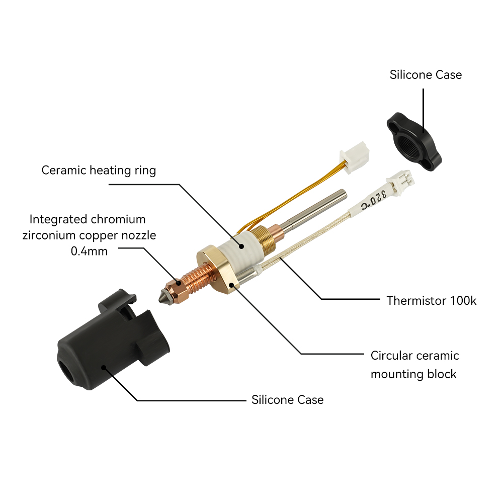 Para Creality K1C/K1 Max Hoten - High Flow Ceramic Hotend reseña y precio